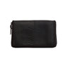 Paguro Upcycle black recycled rubber travel organiser pouch with zip closure and water resistant finish