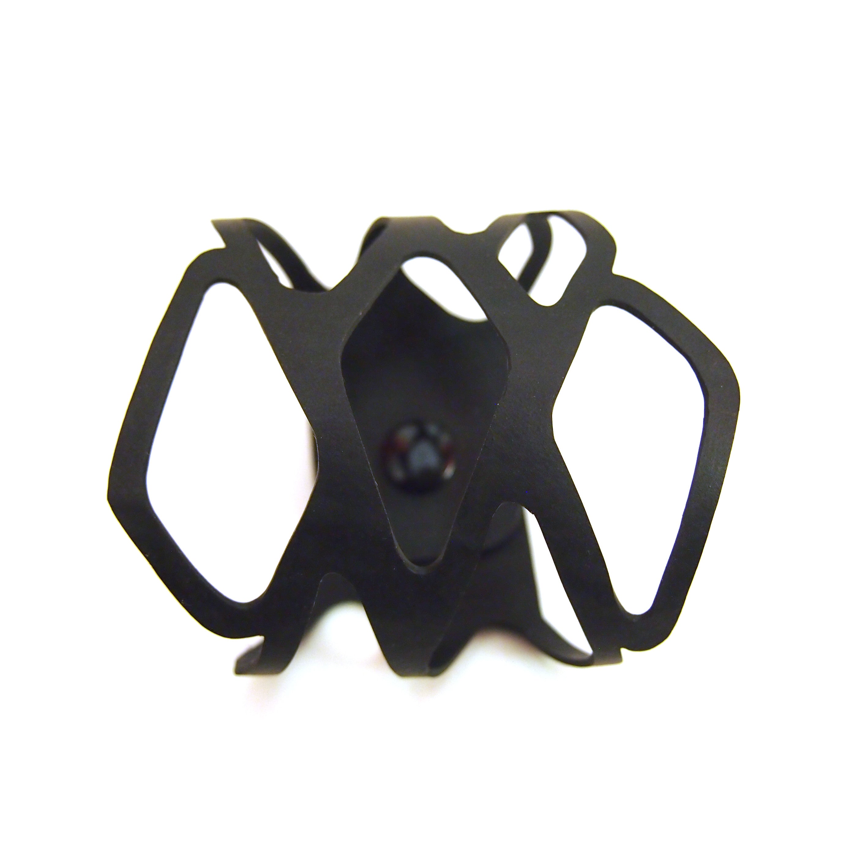 Paguro Upcycle black recycled rubber bracelet with geometric cutout design