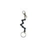 Paguro Upcycle recycled bike chain keyring in black with metal clasp and key ring for eco-friendly use