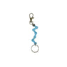 Paguro Upcycle recycled bike chain keyring in powder blue with metal key ring and clasp