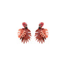 Flamingo Hand Carved Statement Totumo Earrings