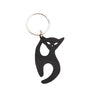 Jasper Recycled Rubber Cat Vegan Keyring by Paguro Upcycle