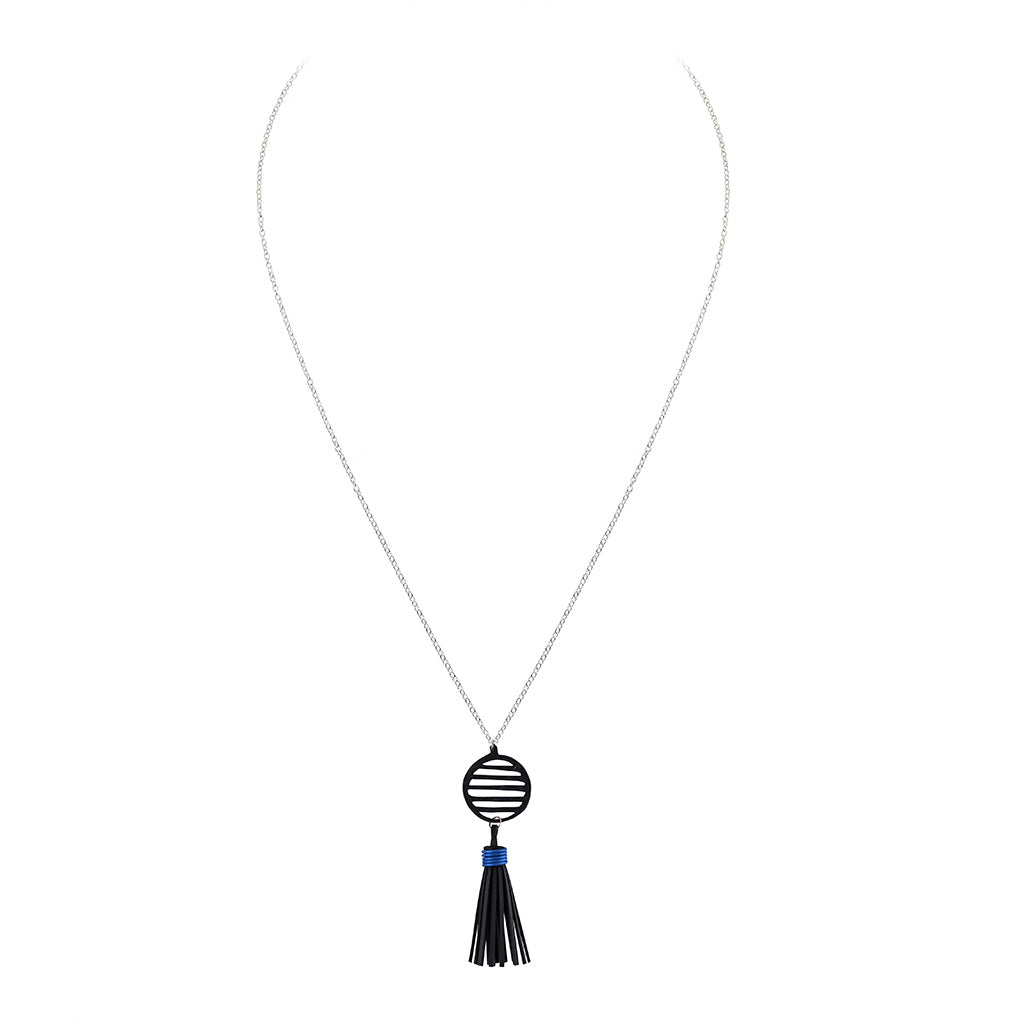 Lunar Rubber Tassel Necklace by Paguro Upcycle
