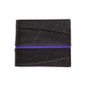 Paguro Upcycle vegan wallet made from inner tube with black and purple design and textured details