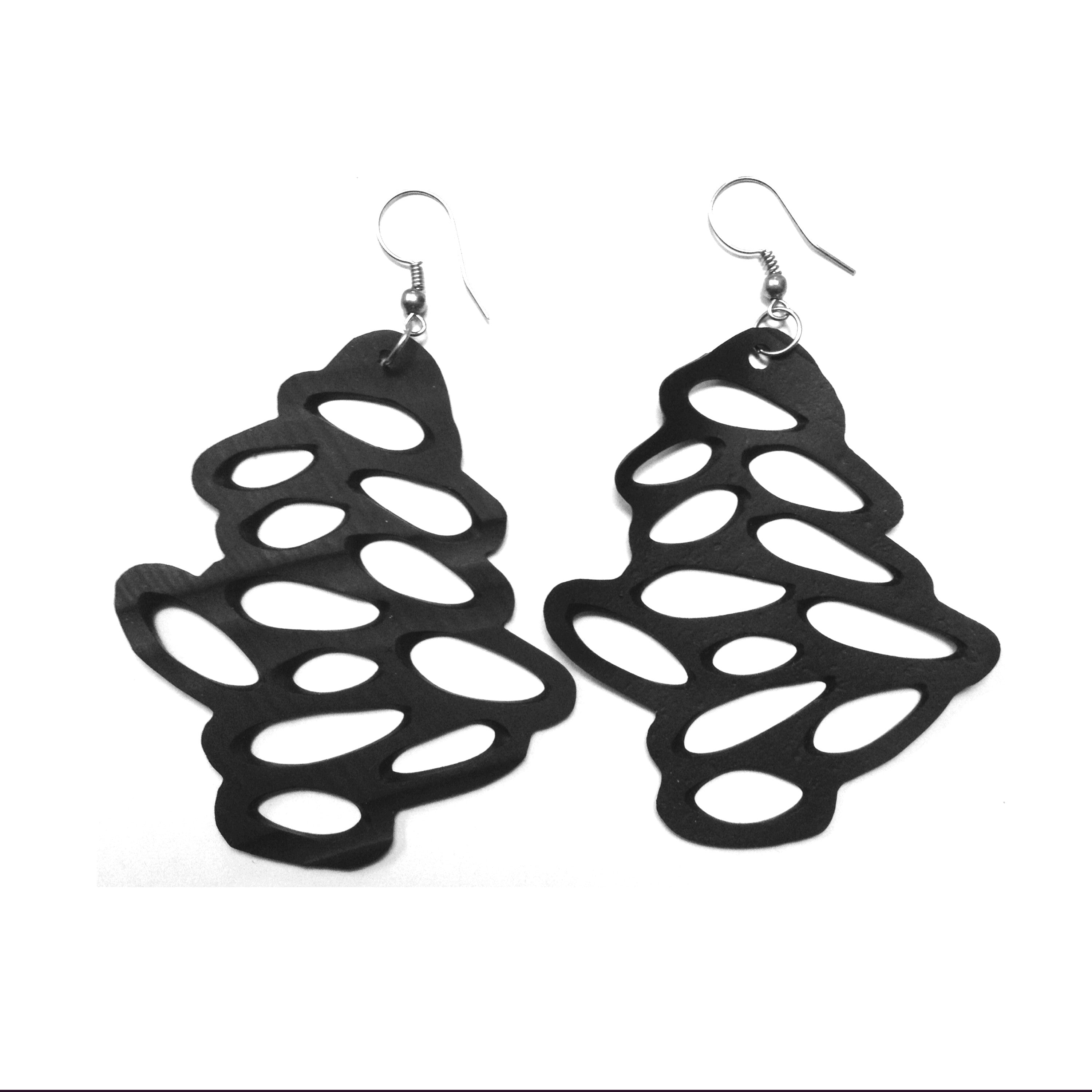 Pebble Recycled Rubber Earrings by Paguro Upcycle