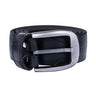 Paguro Upcycle recycled motorbike Tyre Rubber belt in black with a sleek silver buckle for an eco-friendly style
