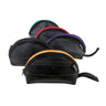 Paguro Upcycle black vegan travel pouch set with colorful zippered trims for organizing cosmetics